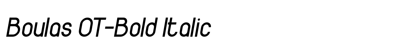 Boulas OT-Bold Italic